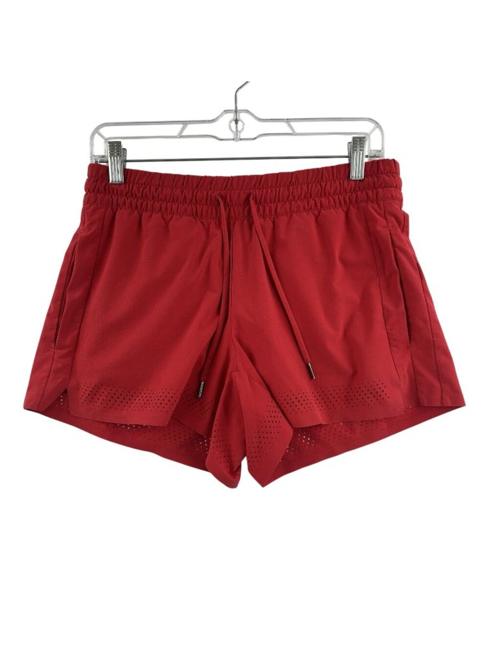 Athleta Baja Shorts 3” Womens Size 6 Red Running Active Zipper Pockets EUC